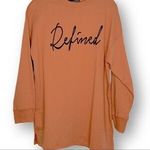 CONNECT Refined sweatshirt NWOT orange peach apricot oversized comfy